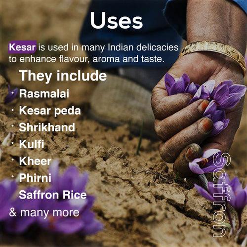 Kesar - 100 % Natural, Handpicked Iranian Saffron