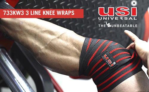 USI Universal 3 Line Knee Wraps – 733KW3 (No return no exchange)