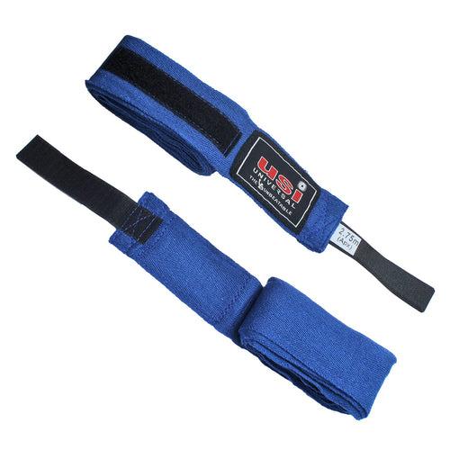 USI Universal Cotton Hand Wraps and Support, Boxing Protective Wraps (628A) Blue Color-1 Pair (No return no exchange)