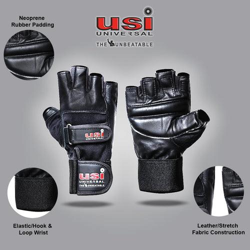 USI Universal Gym Gloves, 733GG Fitness Gloves For Men & Women (No return no exchange)