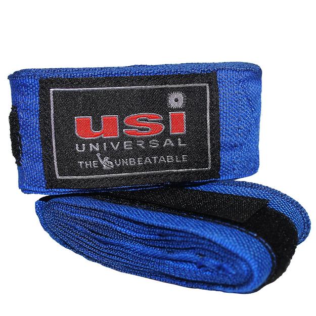 USI Universal Cotton Hand Wraps and Support, Boxing Protective Wraps (628A) Blue Color-1 Pair (No return no exchange)