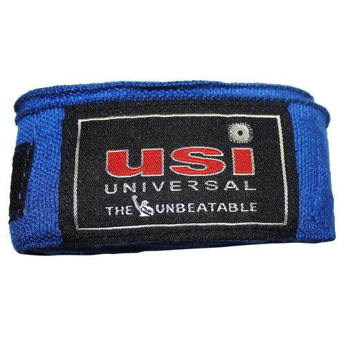 USI Universal Cotton Hand Wraps and Support, Boxing Protective Wraps (628A) Blue Color-1 Pair (No return no exchange)