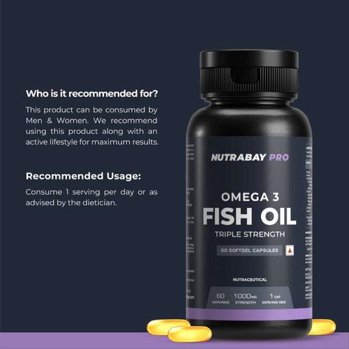 Nutrabay Pro Fish Oil Omega 3 (Triple Strength) – 1000mg