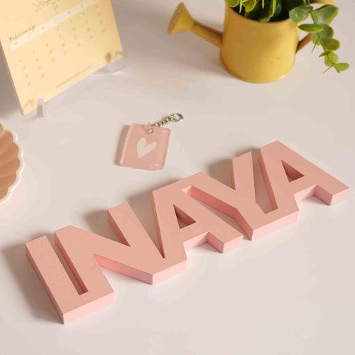 Hand Painted Wooden Cutout Desk Name Plate