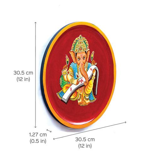 Handpainted Ganesha MDF Wall Plate