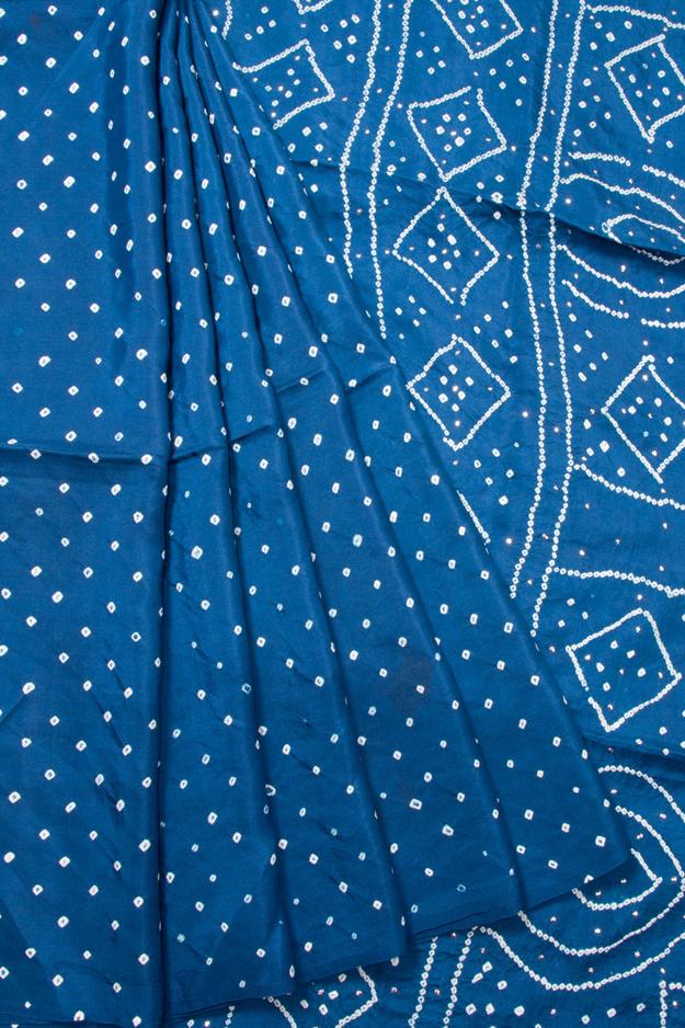 Blue Mulberry Silk Saree With Mukaish work 10073085