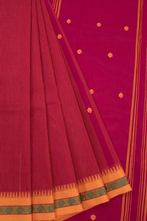 Viva Magenta Handloom Chettinad Cotton Saree 10070010