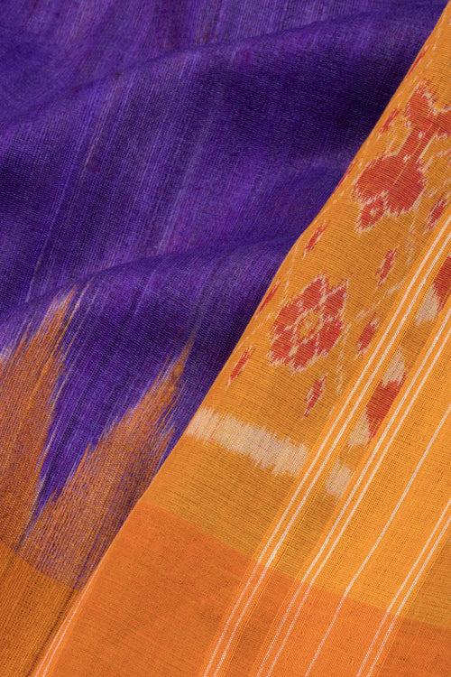 Purple Gopalpur Tussar Silk Saree with Ikat pallu 10069904