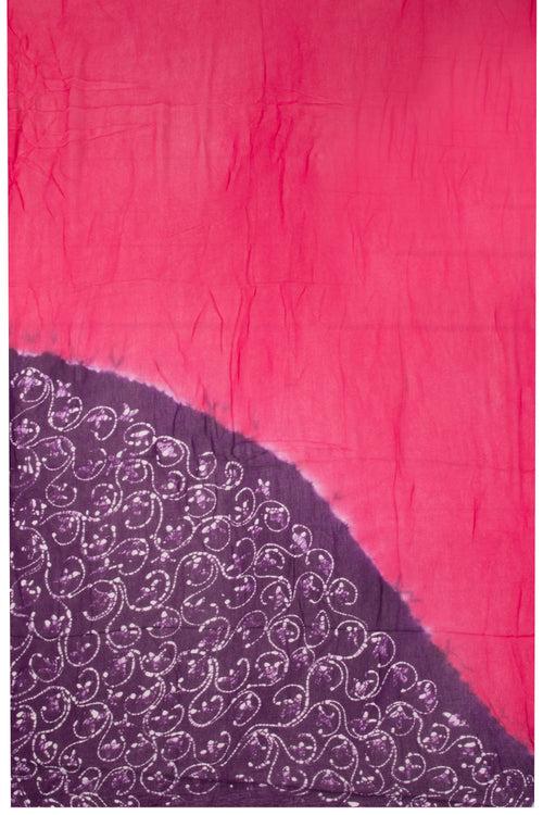Dark Purple Batik Cotton 3-Piece Salwar Suit Material 10069938