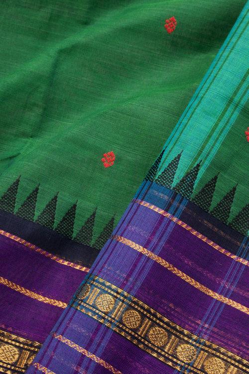 Green Handloom Chettinad Cotton Saree 10070024