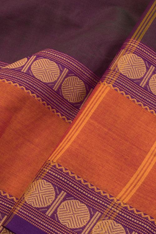 Purple Handloom Chettinad Cotton Saree 10070060