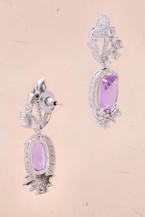 Purple Handcrafted Stone Earring 10069648
