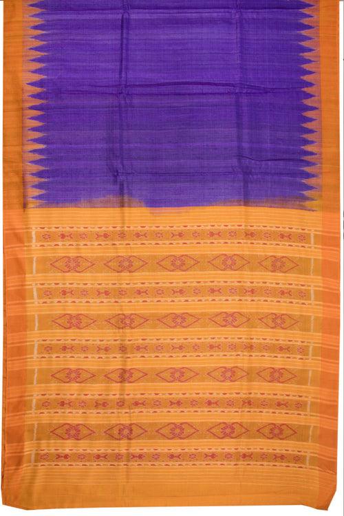 Purple Gopalpur Tussar Silk Saree with Ikat pallu 10069904