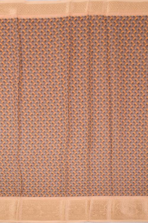Brown Fancy Printed Linen Saree 10070279