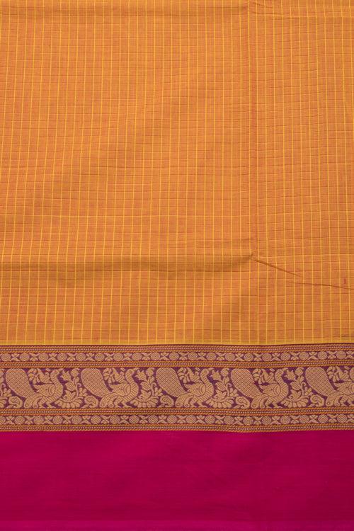 Yellow Handloom Kanchi Cotton Saree 10069387