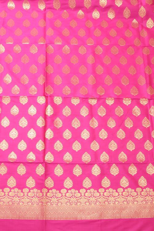 Magenta Banarasi Silk 3 Piece Salwar Suit Material 10073031