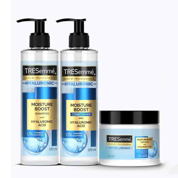 TRESemmé Moisture Boost with Hyaluronic Acid: Shampoo 370ml+ Conditioner 370ml + Mask 300ml