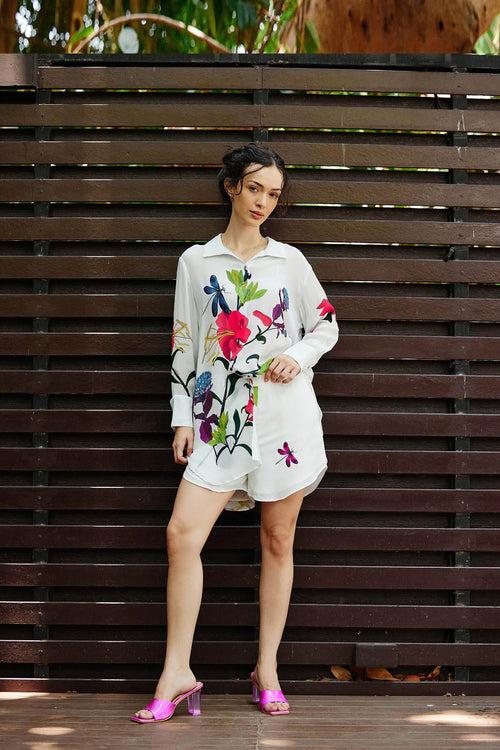 Malaika Arora in our Meadow Shirt With Shorts