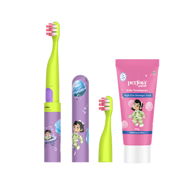 Perfora Kids Toothbrush - Zi & Toothpaste – Bubblegum Blast