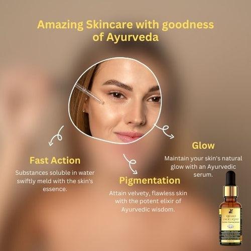 QK Glo Face Liquid | Water Based Ayurvedic Face Serum for glowing skin, dark spot, Pigmentation for women men  (30 ml)