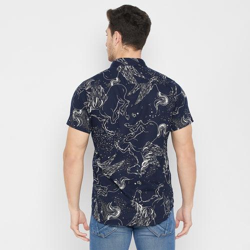 Duke Stardust Men Half Sleeve Cotton Shirt (SDO2PRRB)