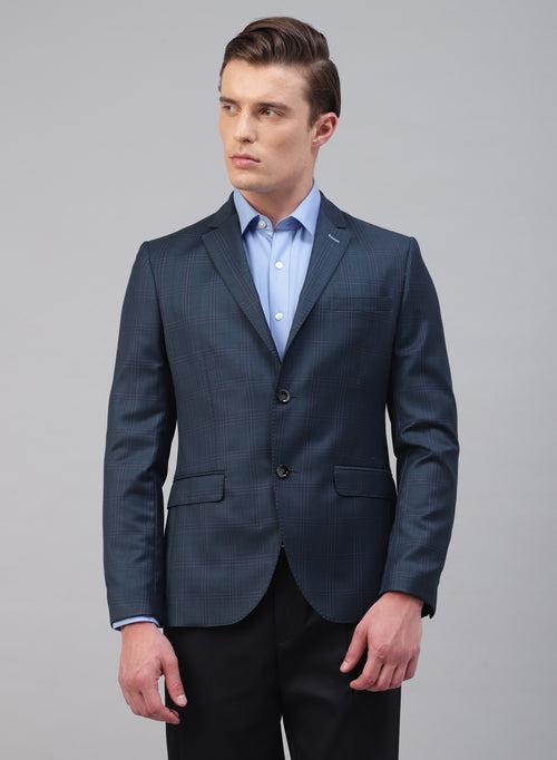 Blue & Green checks Formal Notch Jacket