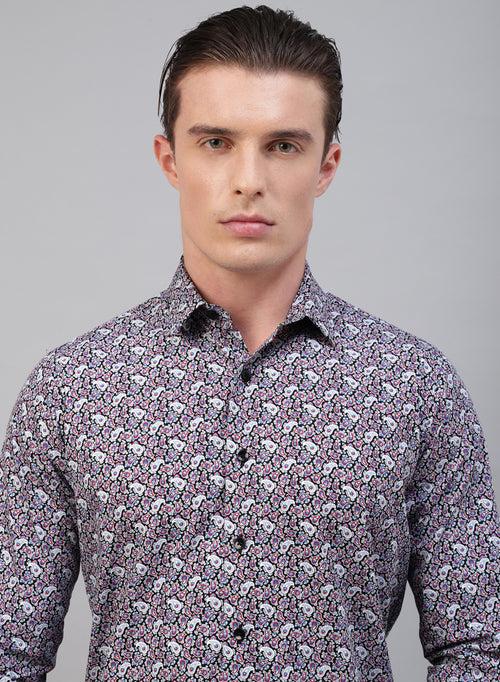 Multicolor 100% Cotton Printed Casual Shirt