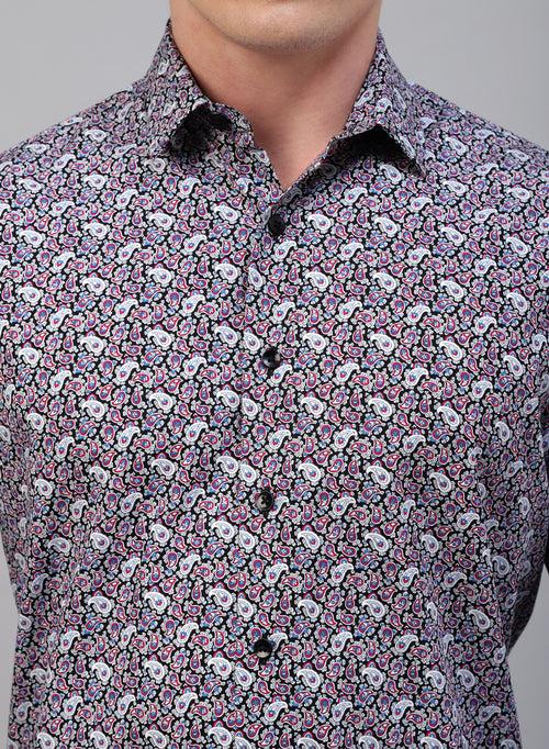 Multicolor 100% Cotton Printed Casual Shirt