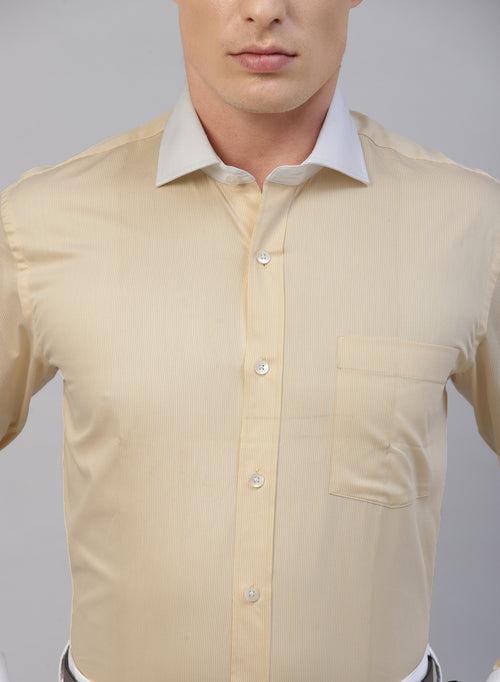 Yellow 100% Cotton Solid Shirt