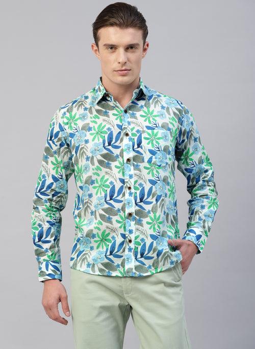 Multicolor 100% Cotton Printed Casual Shirts