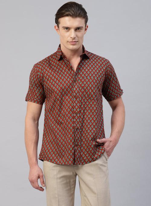Indian Prints Cotton Half Sleeve Shirt