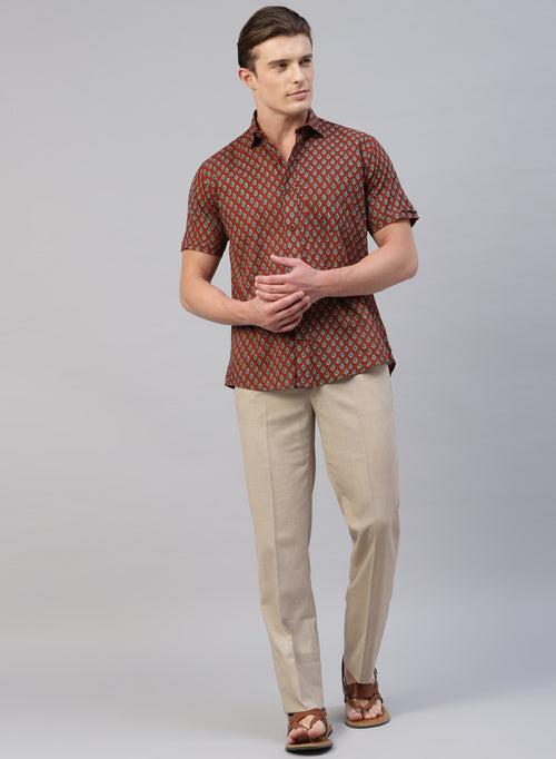 Indian Prints Cotton Half Sleeve Shirt