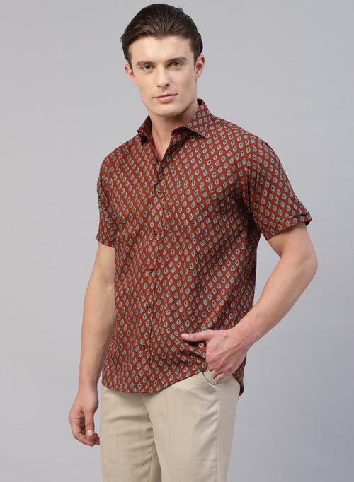 Indian Prints Cotton Half Sleeve Shirt