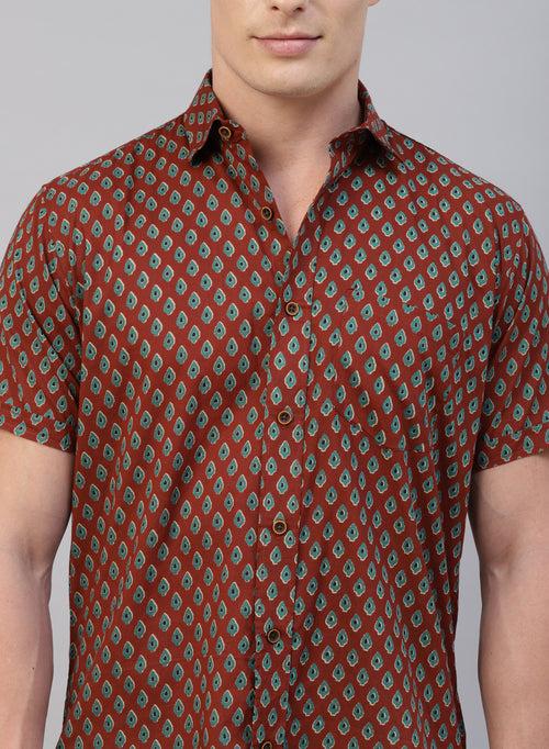 Indian Prints Cotton Half Sleeve Shirt