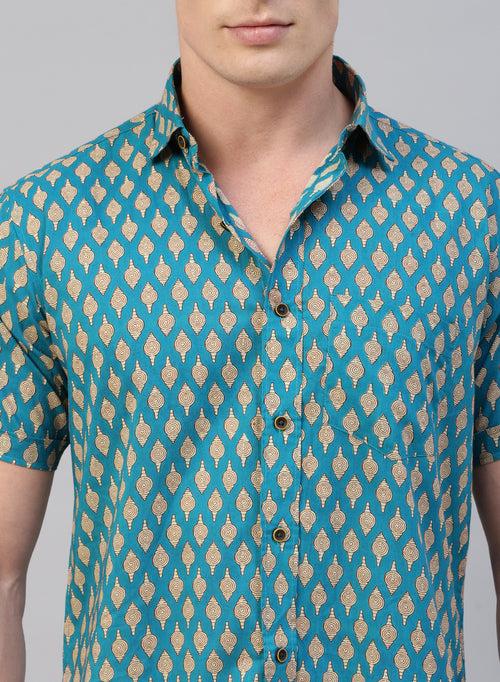 Indian Prints Cotton Half Sleeve Shirt