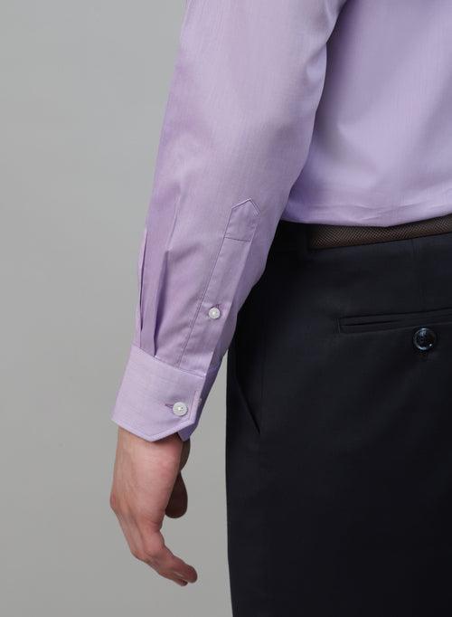 Mauve 100% Cotton Solid Formal Shirt