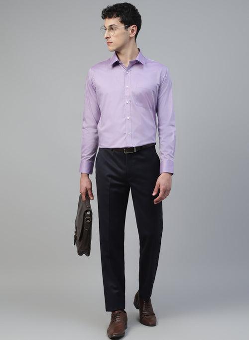 Mauve 100% Cotton Solid Formal Shirt