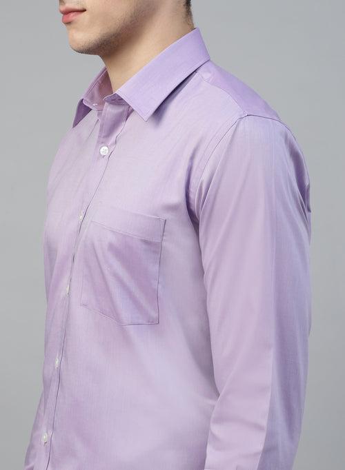 Mauve 100% Cotton Solid Formal Shirt