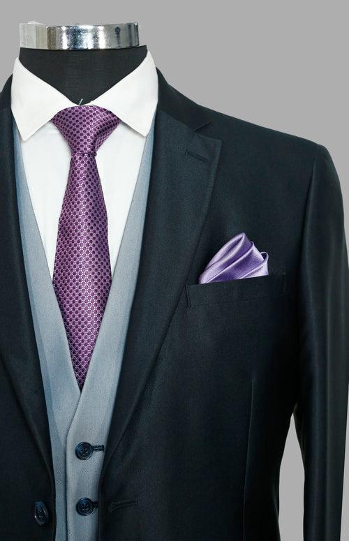 Navy Solid Designer Suit