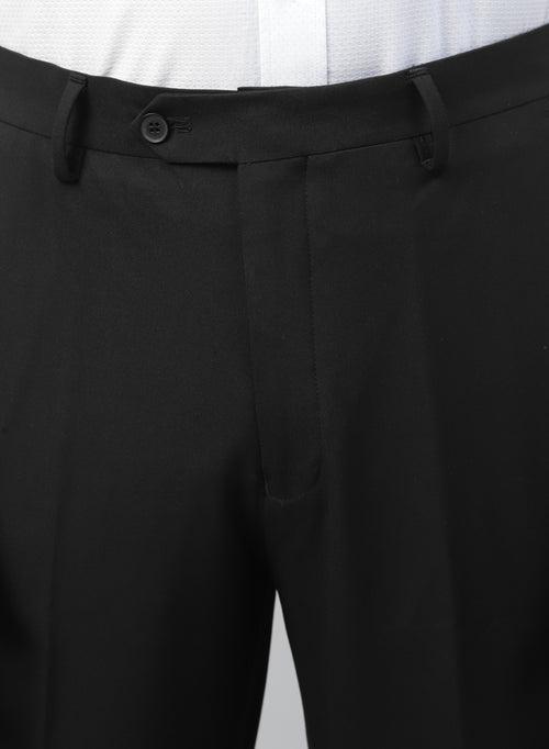 Black Solid Formal Trouser