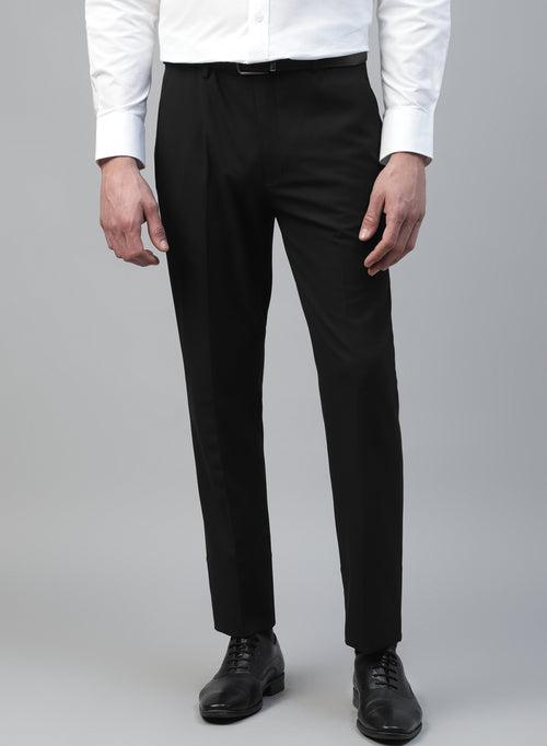 Black Solid Formal Trouser