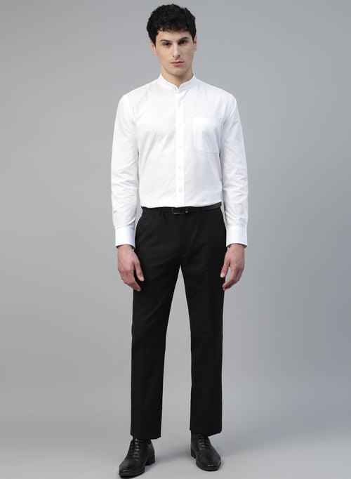 Black Solid Formal Trouser