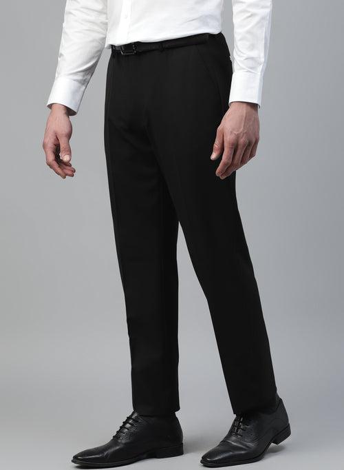 Black Solid Formal Trouser