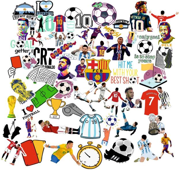 Football Vinyl Waterproof Sticker (pack of 50)