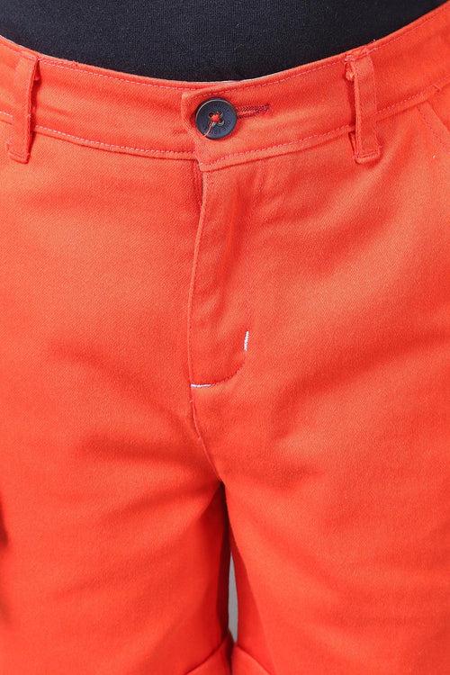 One Friday Kids Boys Red Cotton Shorts