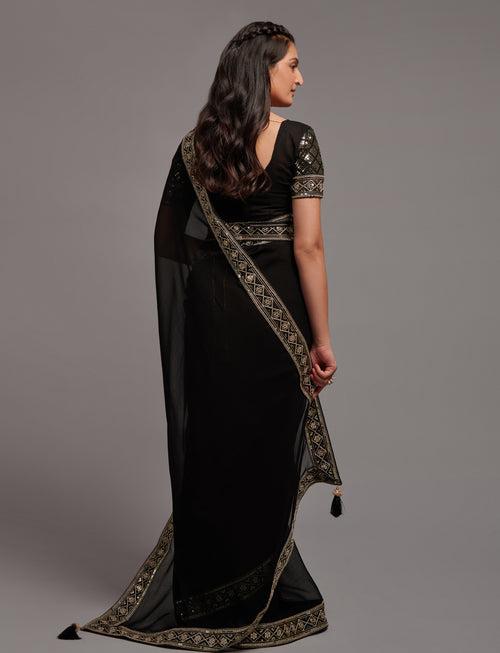 Buy Black Silk Sarees online at Best Prices in India - JOSHINDIA