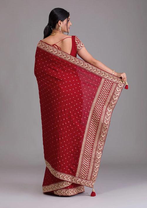 Red Saree - Buy Red Color Fashion Sarees Online - JOSHINDIA