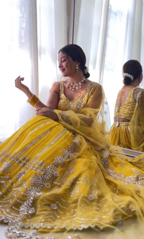 Stunning Yellow Lehenga Choli Collection