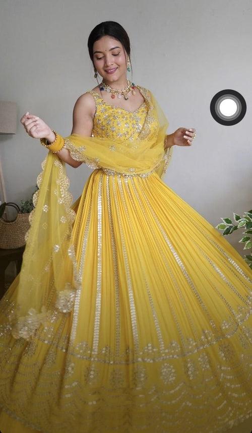 Stunning Yellow Lehenga Choli Collection