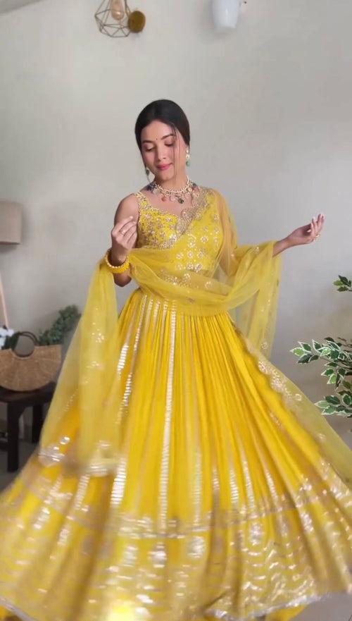 Stunning Yellow Lehenga Choli Collection